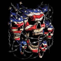 Patriotic Flag Skulls